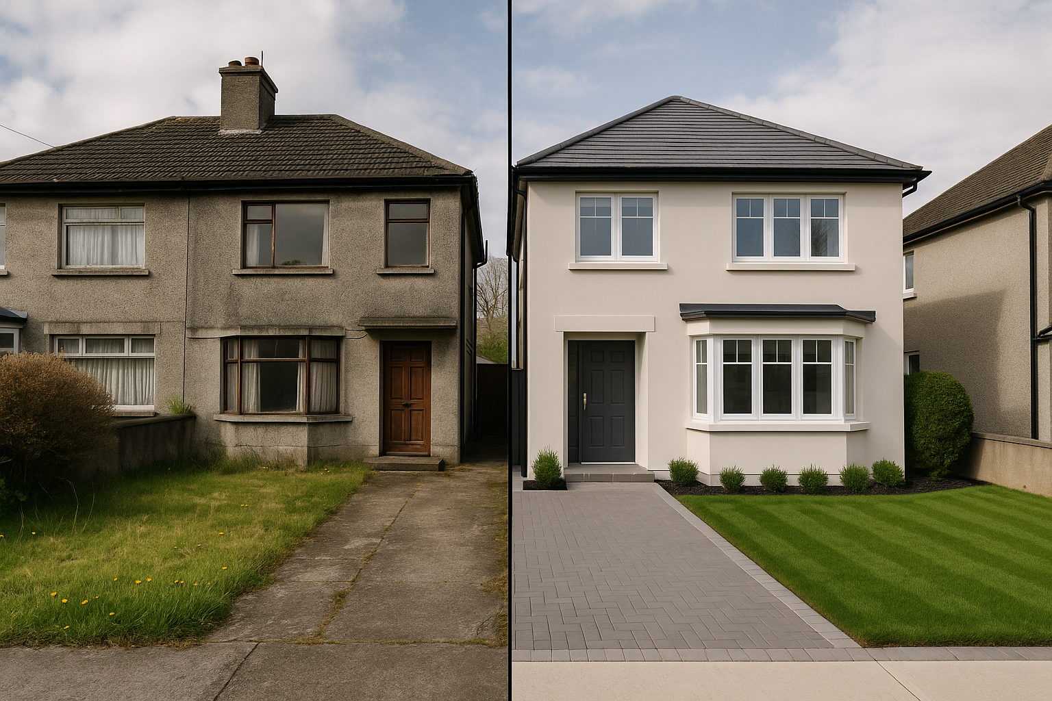 Home renovation project showing energy efficiency upgrades